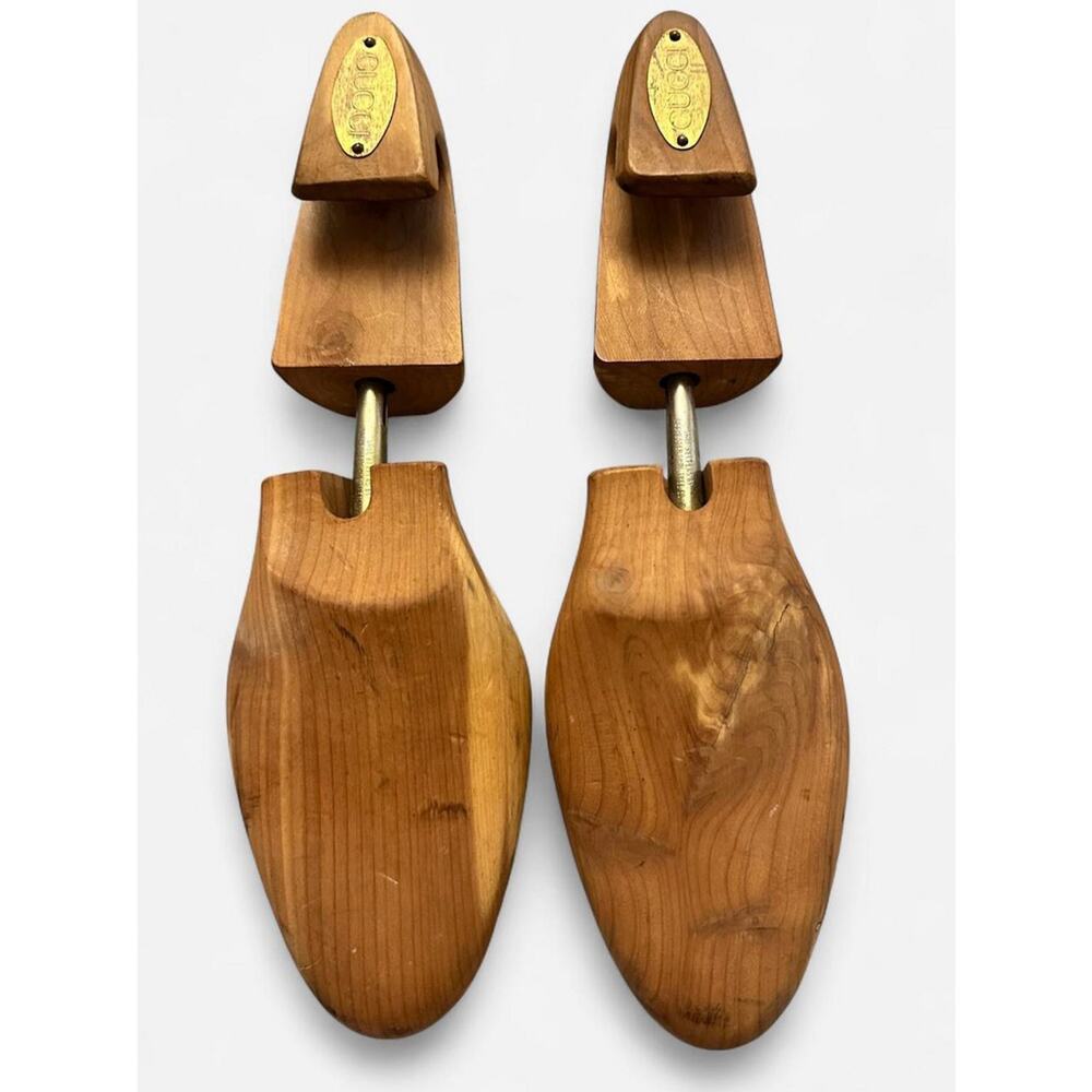 Vintage Gucci Shoe Tree cedar wood old money men size 9.5 - 10.5 quiet luxury